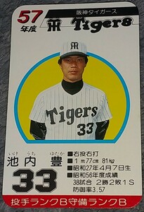 タカラプロ野球カードゲーム昭和５７年度阪神タイガース 池内豊