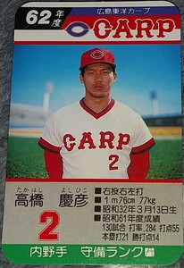 タカラプロ野球カードゲーム昭和６２年度広島東洋カープ 高橋慶彦