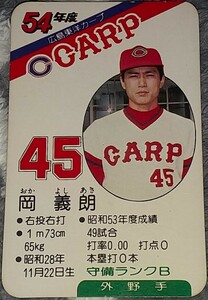 タカラプロ野球カードゲーム昭和５４年度広島東洋カープ 岡義朗