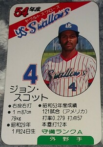 タカラプロ野球カードゲーム昭和５４年度ヤクルトスワローズ スコット