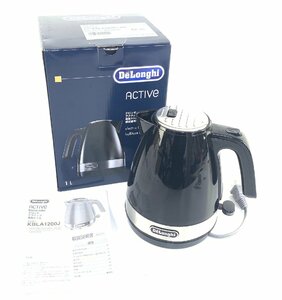 【中古・美品】デロンギ DeLonghi アクティブ 電気ケトル KBLA1200J-BK ブラック：