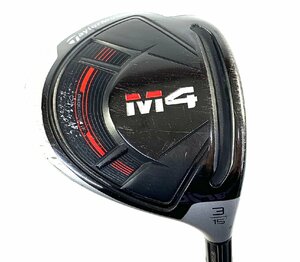 ●【中古品】TaylorMade M4 3W FW フェアウェイウッド 15° FLEX-6S ATMOS 2021 ヘッドカバー付き：