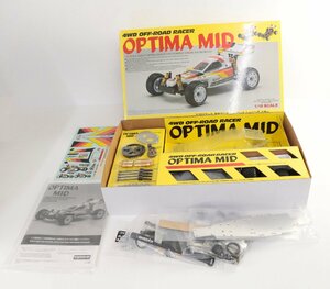 【中古・訳あり・未組立品】KYOSHO 1/10 電動ラジコン レーシング バギー 4WD オフロードレーサー オプティマミッド 【内容物未確認】.