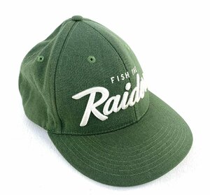 ●【中古品】RAID レイドジャパン キャップ 帽子 カーキ フリーサイズ：
