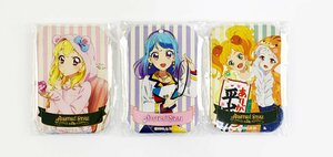 【中古品】アイカツ 缶バッジ 星宮いちご 湊みお 二階堂ゆず 白銀リリィ 3点セット〔1〕【ゆうパケ発送可】.,