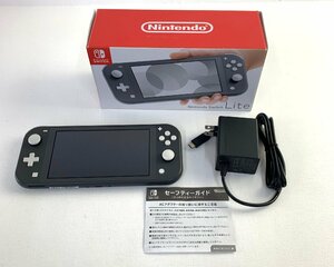 【中古品】Nintendo Switch Lite SWITCH ライト グレー【検品・初期化済み/上下ボタン反応が鈍い】°