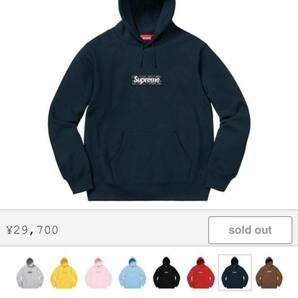 新品 正規品 19AW Supreme シュプリーム Bandana Box Logo hooded sweatshirt NAVY ネイビー L 19FW バンダナ ボックスロゴ ペイズリー