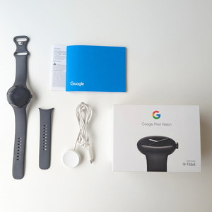 ジャンク Google pixel watch ピクセルウォッチ 動作確認済み Bluetooth/Wi-Fiモデル 元箱・充電器・替えバンド・説明書付き