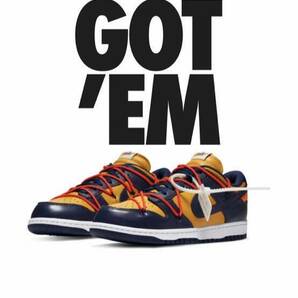 Off-White Nike Dunk Low Midnight Navy 27.5cm US9.5 UK8.5 ダンクロー オフホワイト supremeの画像8