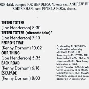 JOE HENDERSON／OUR THING／CAPITOL (BLUE NOTE) CDP 7 84152 2／カナダ盤CD／ジョー・ヘンダーソン／中古盤の画像4