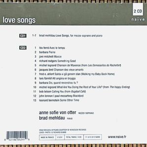 ANNE SOFIE VON OTTER = BRAD MEHLDAU／LOVE SONGS／NAIVE V5241／仏盤CD 2枚組／アンネ・ゾフィー・フォン・オッター、B.メルドウ／中古盤の画像2