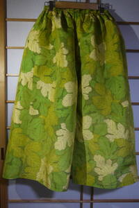 *D&C kimono remake * wide pants * silk * hand weave 10 day block pongee * leaf, weave pattern *