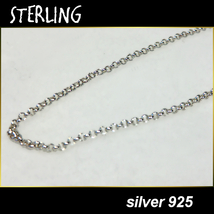 ■STERLING シルバー925■ネックレス チェーン■40cm■アクセサリー_画像1