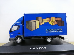 ■ ディーラー三菱ふそう 1/43 CANTER ブルー キャンター 配送トラック モデルミニカー