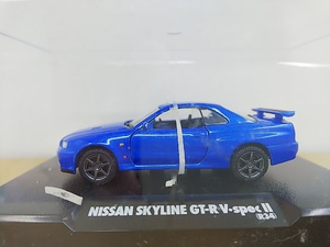■ 田宮模型タミヤ 1/64 NISSAN SKYLINE GT-R V・spec Ⅱ (R34) スカイライン ブルー ミニカー