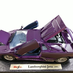 ■Maistoマイスト Special Edition 1/18 Lamborghini Jota (1995) パープル ランボルギーニムイオタ ダイキャストモデルミニカーの画像5