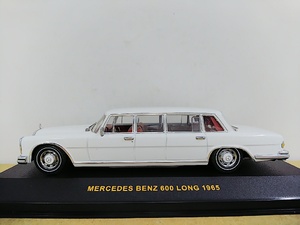 ■ ixo modelsイクソ CLC118 1/43 Mercedes-Benz 600 Long 1965 ホワイト メルセデスベンツロング モデルミニカー