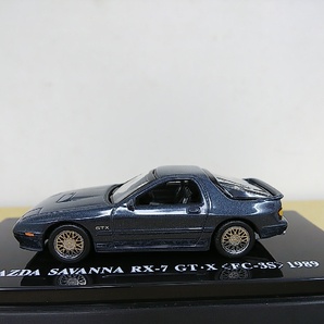 ■ 京商 1/64 MAZDA Savanna RX-7 GT-X (FC-3S) 1989 グレーメタリック マツダサバンナ ミニカーの画像1