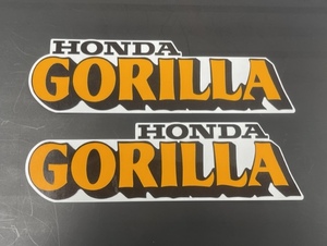 平状送料無料!絶版HONDA！オールドGORILLA/ゴリラロゴ/タンクステッカー左右セット/11色選択可 高品質3M日本製