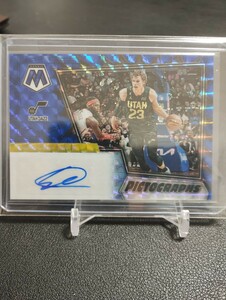 【1円】2022-23 Mosaic Lauri Markkanen Pictographs blue Mosaic Prizm /49 シリアル Auto Panini basketball トレカ NBA 