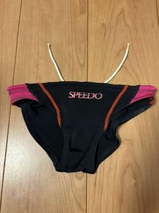 SPEEDO スピード　競パン サイズ140 ブラック/ピンク　極小　少々難あり