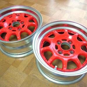 軽量 SPRINT HART 14ｘ6.5J +28 PCD100 4H 2本 綺麗 希少リム幅 オフセット スプリントハート 検 RAYS te37 シビック ロードスター CR-Xの画像6