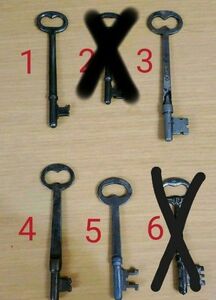 鍵　アンティーク品　4本セット　ヴィンテージ 古い鍵 昭和レトロ 和錠