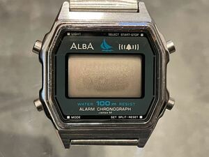 SEIKO セイコー ALBA アルバ アラーム クロノグラフ W309-4030 デジタル クォーツ メンズ 腕時計 動作確認未実施 現状品