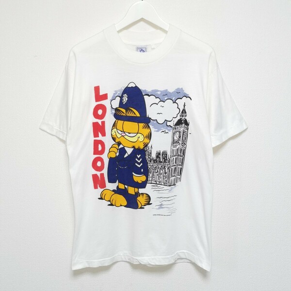 即決 M 70s 80s ガーフィールド GARFIELD Tシャツ LONDON USA製