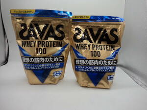 B0153 未開封品 健康食品 ザバス ホエイプロテイン 100 980g×2袋 バニラ味 SAVAS WHEY PROTEIN 100 賞味期限2024年11月 2025年4月