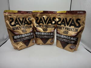 B0181 未開封品 健康食品 ザバス ホエイ プロテイン 100 980g×3袋 リッチショコラ味 SAVAS WHEY PROTEIN 100 