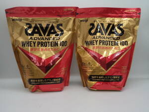 B0241 未開封品 健康食品 ザバス アドバンスト ホエイプロテイン 900g×2袋 ココア味 SAVAS ADVANCED WHEY PLOTEIN 100