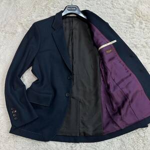 ポールスミス 【大人の色気】 Paul Smith collection テーラードジャケット Lサイズ ネイビー 濃紺色 裏地紫 本切羽 ハンドステッチ 現行品