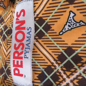♪未使用♪★PERSON’S ★パーソンズ メンズ 長袖・長ズボン パジャマ 綿100％ イエロー系・ブラウン系 サイズM の画像3