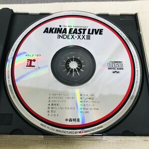 中古 CD 中森明菜 Akina East Live Index-XXIII イースト・ライブ インデックス23 45L2 126～7 2枚組の画像8