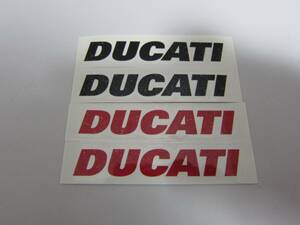 ドゥカティ　DUCATI　ステッカーブラック、レッド4枚セット 