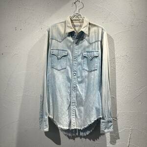 UNUSED　シャツ　DAMEGE DENIM WESTERN SH