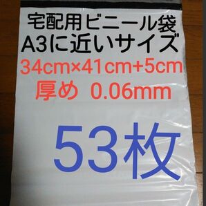 宅配ビニール袋　A3に近いサイズ　53枚　