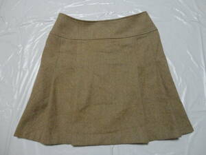  cashmere wool made in Japan beautiful goods * Private Label miniskirt light brown M* knitted * free shipping & prompt decision price.!!