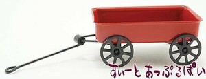  miniature red metal. garden Wagon IM66265 doll house for 