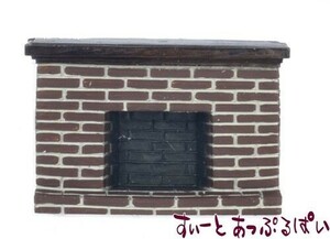 ミニチュア　1/24サイズ　ブリック暖炉　AZYM0219　ドールハウス用