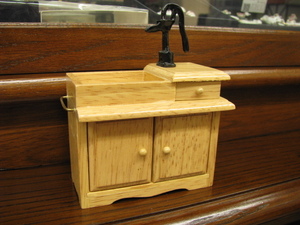  miniature wet sink natural AZD2678A doll house for 