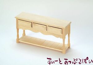  miniature side table Anne finish SABEF001 doll house for 