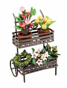  miniature roita- porcelain flower Cart RP1817-1 doll house for 