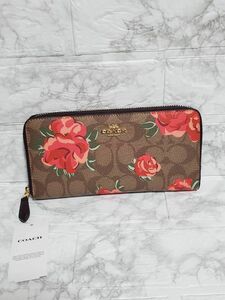 新品未使用COACH　アラウンドジップ　花柄