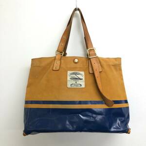 *MSPC Master-Piece tote bag Camel × navy blue master-piece unisex 01571 made in Japan Rubber two or more successful bids including in a package OK B240401-4