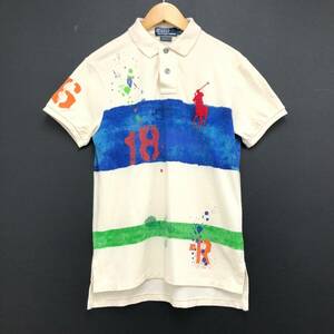 □POLO by Ralph Lauren 半袖ポロシャツ S(170/92A) ベージュ ポロラルフローレン メンズ ビッグポニー 複数落札同梱OK B240410-8●