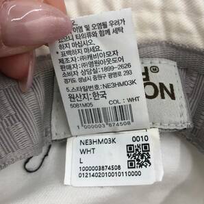 □THE NORTH FACE バケットハット 白 L/60cm ノースフェイス ユニセックス NE3HM03K サファリハット ロゴ 韓国 複数落札同梱OK 240410-2の画像5