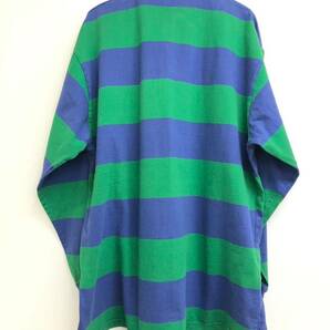 □POLO SPORT RALPH LAUREN ラガーシャツ XL 緑×青 ポロスポーツ ラルフローレン メンズ 複数落札同梱OK B240417-5の画像2