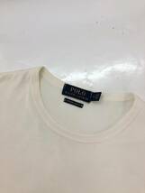□POLO RALPH LAUREN 半袖Tシャツ M(175/96A) 白 ボーダー ポロラルフローレン メンズ ロゴ刺繍 綿100％ 複数落札同梱OK B240429-5●_画像7